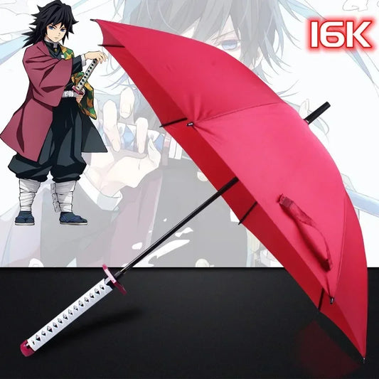 Demon Slayer Katana Umbrella – Mitsuri & Tanjirou-Inspired Samurai Sword Parasol