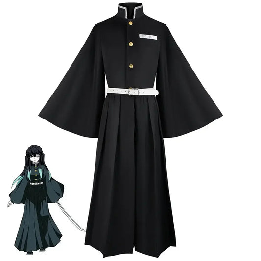 Bilibili Anime Demon Slayer Kimetsu No Yaiba Tokitou Muichirou Cosplay Costume – Kisatsutai Uniform & Wig for Halloween & Parties