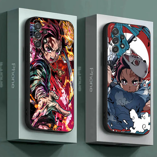 Demon Slayer Tanjiro Anime Case – For Samsung Galaxy A15, A25, A24, A23, A22, A21S, A20S, A13, A05S, A04, A03, A02, A14 Cover | Kimetsu No Yaiba