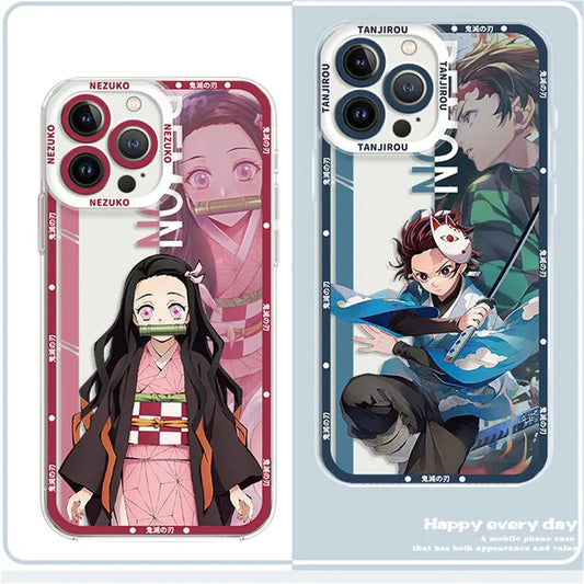 Demon Slayer Clear Phone Case – Soft Anime Cover for Huawei & Honor Models
