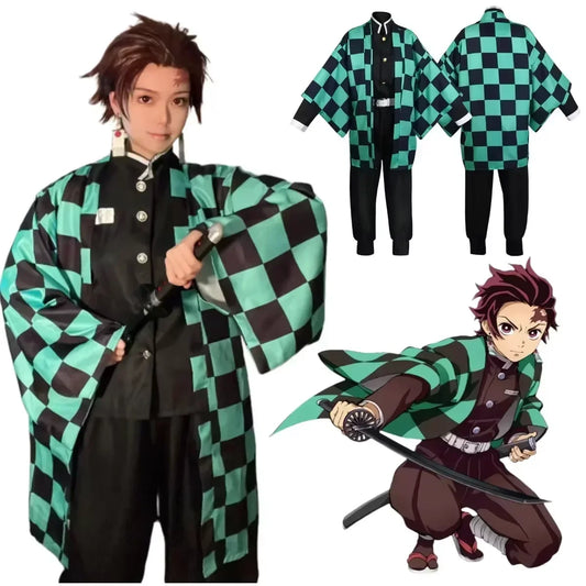 Tanjirou Kamado Anime Cosplay Costume – Kimono Uniform for Men, Women & Kids