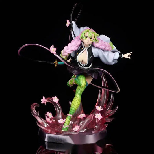22cm Demon Slayer Kanroji Mitsuri Anime Girl Figure – GK Statue for Boys Collection & Desktop Decoration