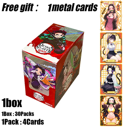 36PCS New English Version Demon Slayer Cards – Rare SR Card Japanese Anime Booster Box | TCG Card Toy Hobbies Gifts