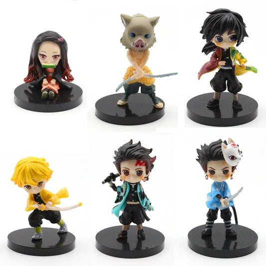 Hot Sale Q Posket Demon Slayer Mini Figurine Set – 6pcs / 12pcs Wholesale Anime Desktop Decoration