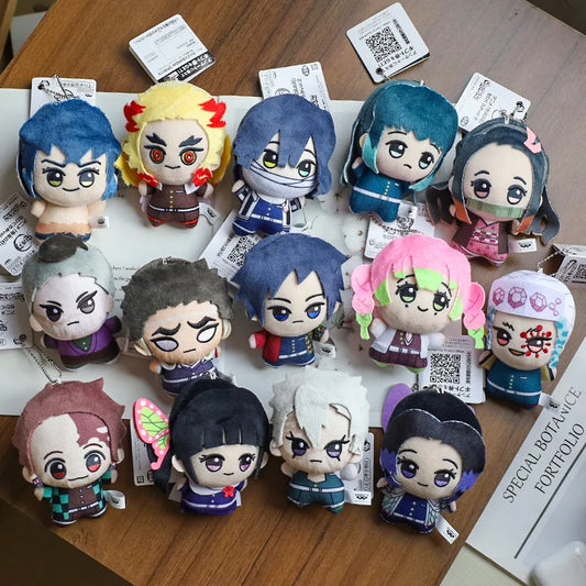 New 10cm Anime Demon Slayer Plush Toys – Tomioka Giyu, Kamado Tanjirou, Kamado Nezuko, Agatsuma Zenitsu & Shinazugawa Genya