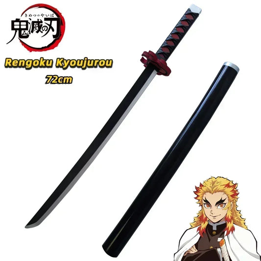 72cm Demon Slayer Katana – Original Anime Assembled Cosplay Swords (Rengoku Kyoujurou & Tanjirou)