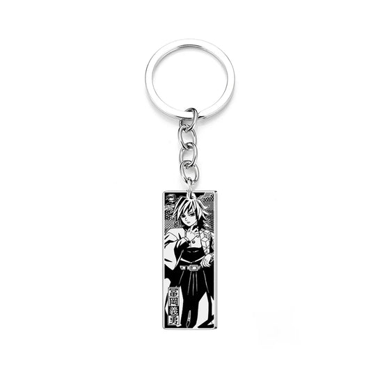 Cosplay Engraved Tanjiro, Nezuko & Shinobu Stainless Steel Pendants – Demon Slayer Keychains