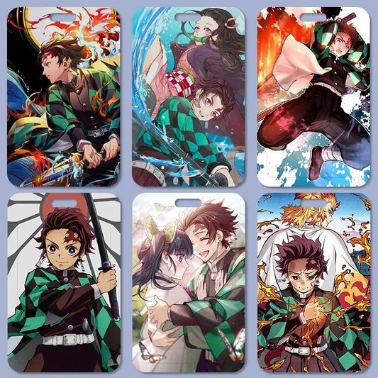 Demon Slayer Tanjirou ID Card Holder with Lanyard – Anime Accessory & Card Storage Sleeve