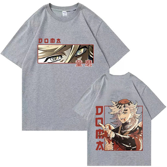 2025 Anime Demon Slayer Douma T-Shirts – Men & Women Summer Casual O-Neck Short Sleeve Shirts